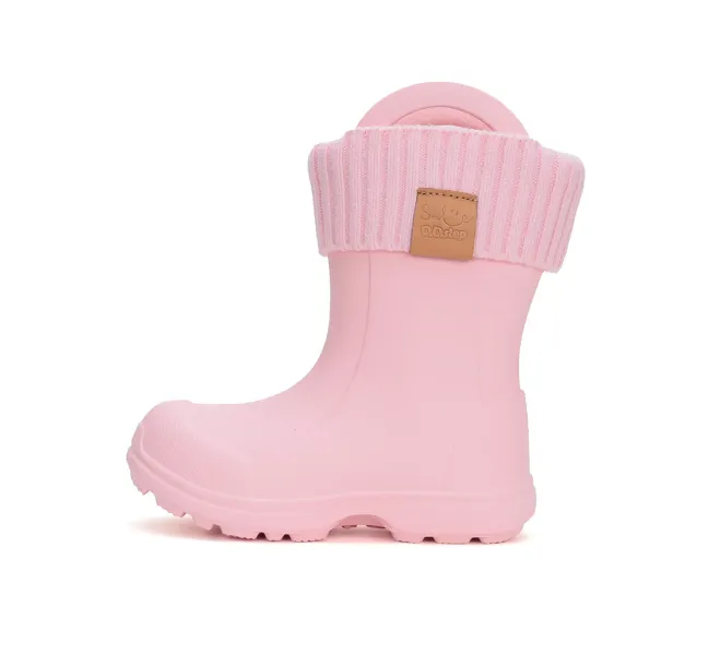 I106-42545 Baby Pink 01 D.D.Step gumicsizma, kivehető zokni, baby pink, oldalnézet