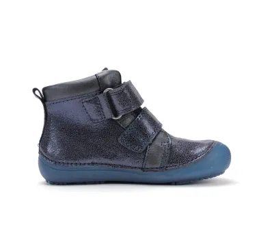 A063-52815A Royal Blue 03 D.D.Step kislány barefoot átmeneti bőrcipő kék unikornis mintás, belső oldalnézet