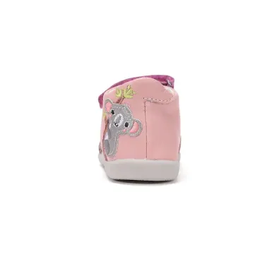 G075-61362RoseGold02_720x D.D.Step kislány bőrszandál, rózsaszín, koala mintás, hátulnézet