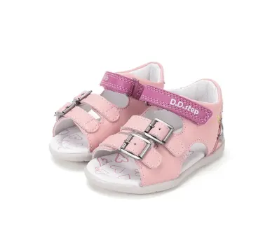 G075-61362RoseGold06_720x D.D.Step kislány bőrszandál, rózsaszín, koala mintás, pár